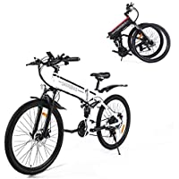 SAMEBIKE Bicicleta de Montaña Eléctrica Plegable de 26 Pulgadas- Bicicletas Eléctricas Motor sin Escobillas 500W- con…